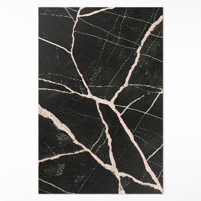 Vinylový koberec Tmavý popraskaný mramor glamour kontrast
