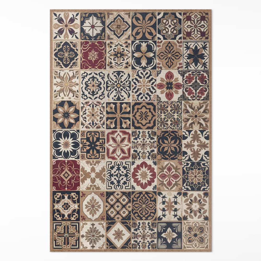 Vinylový koberec Stará mozaika vzorované dlaždice vintage