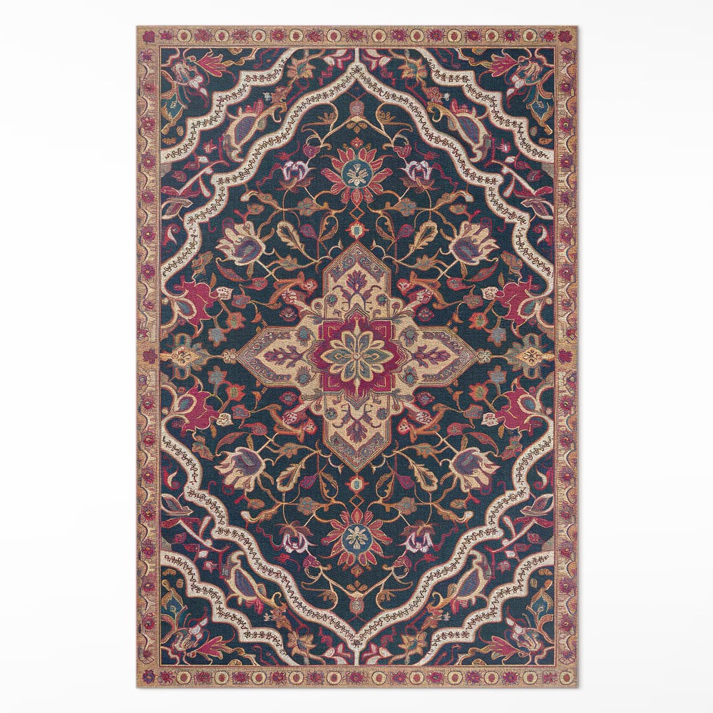 Vinylový koberec Bohatý rastlinný ornament v tureckom štýle