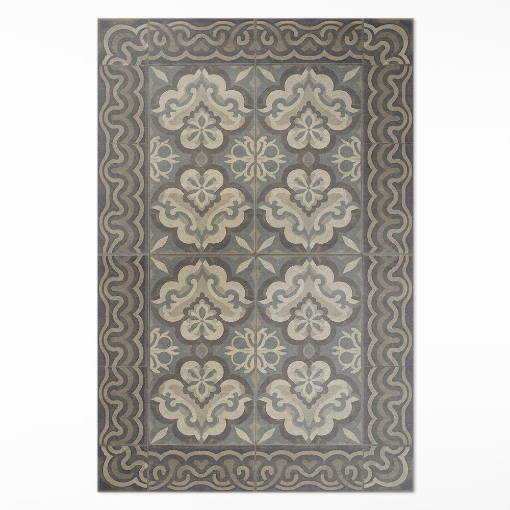 Vinylový koberec Rustikálna geometria na vintage dlaždiciach