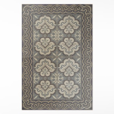 Vinylový koberec Rustikálna geometria na vintage dlaždiciach