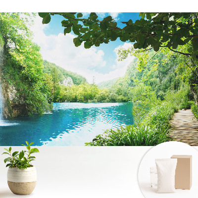 Tapeta na stenu Lesy, vodopády, jazero