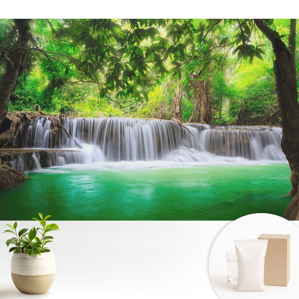 Luxusná tapeta Vodopád obklopený zeleňou