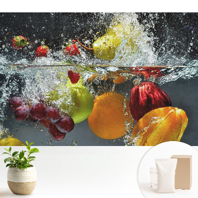 Luxusná tapeta Farebné ovocie vo vodnej explózii