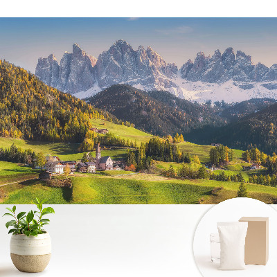 Tapeta Horská dedinka s malebnou krajinou