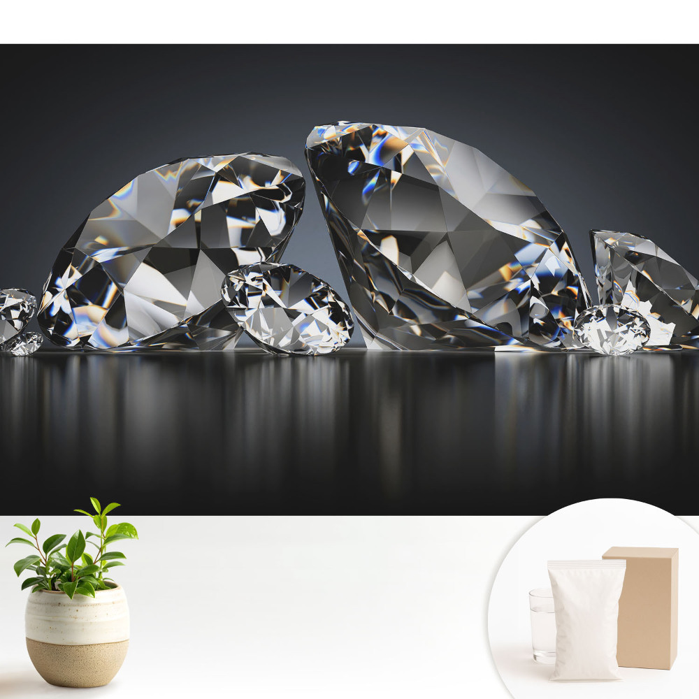 Luxusná tapeta Trblietavé kryštály, dokonalá elegancia