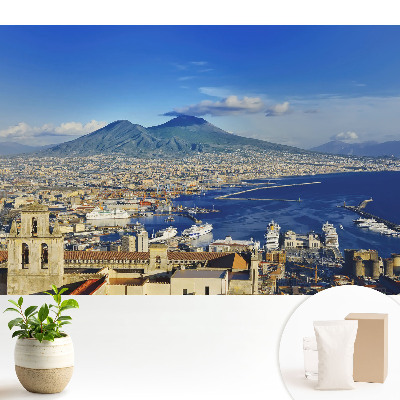 Tapeta na stenu Malebná krajina so sopkou a prístavom