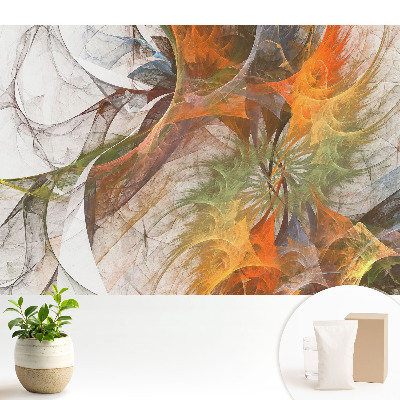 Tapeta do obývačky s farebným abstraktným kaleidoskopom energie