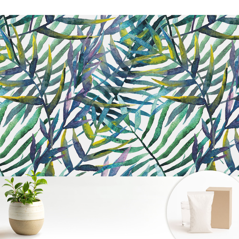 Tapeta Tropické akvarelové listy opakujú vzor