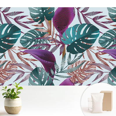 Luxusná tapeta Chaos farebných tropických listov