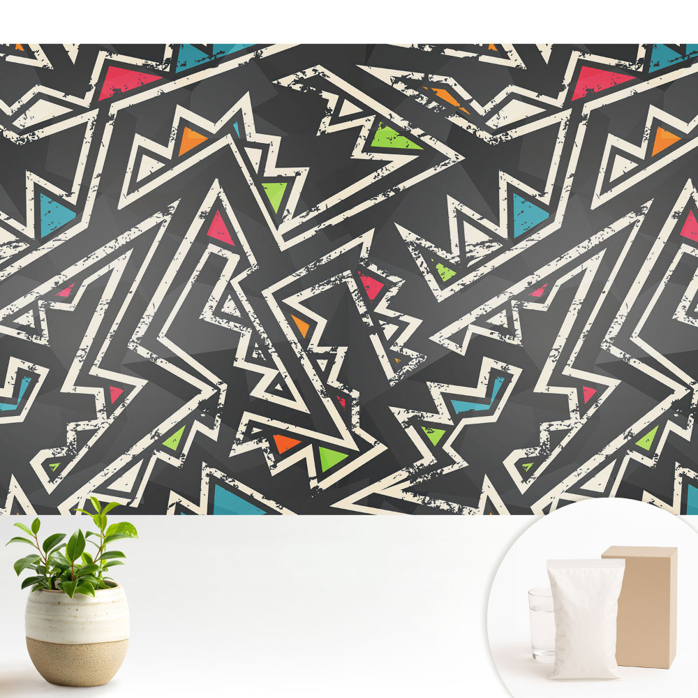 Tapeta na stenu Cikcakové vzory plné farieb