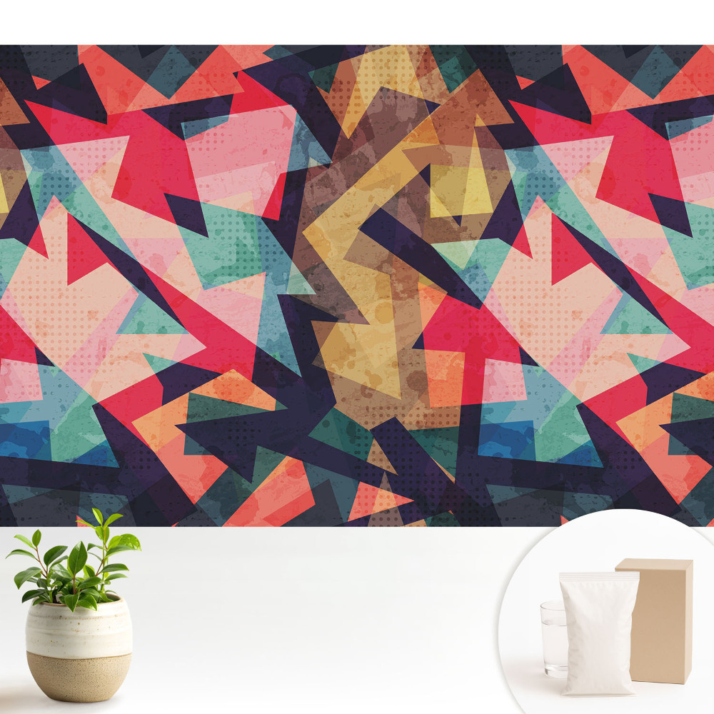 Tapeta Abstraktná mozaika žiarivých farieb
