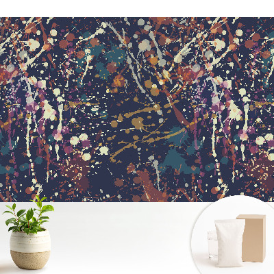 Luxusná tapeta s abstraktnými škvrnami a farebnými čiarami