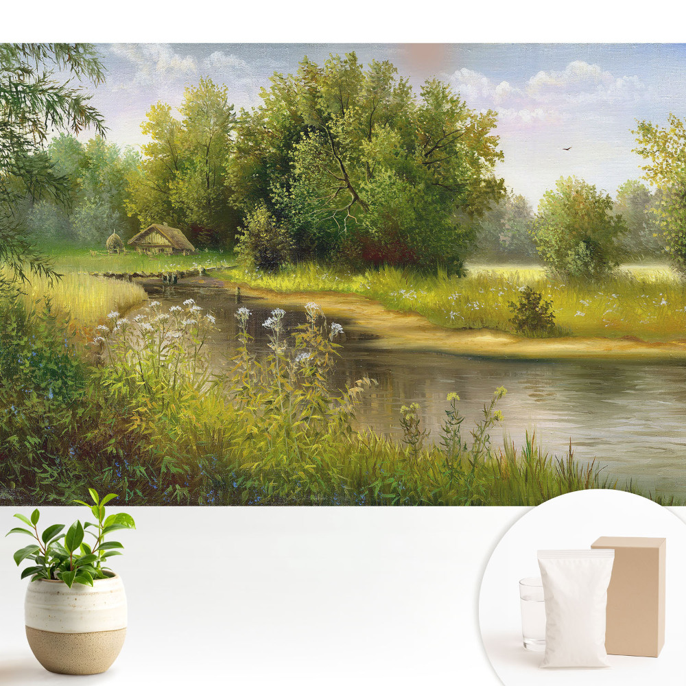 Tapeta na stenu Idylická krajina príroda les voda