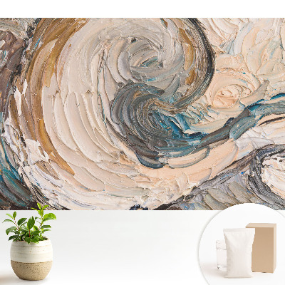 Tapeta na stenu s abstraktnou mozaikou farieb a vírov