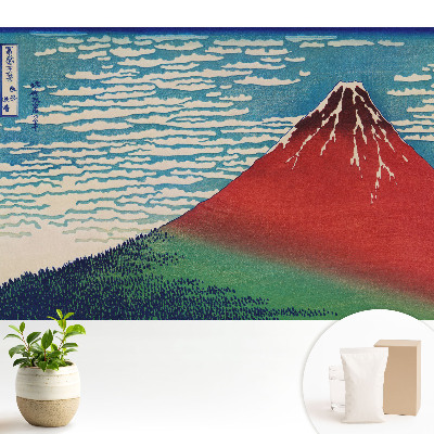 Tapeta s motívom hôr a oblakov v japonskom štýle