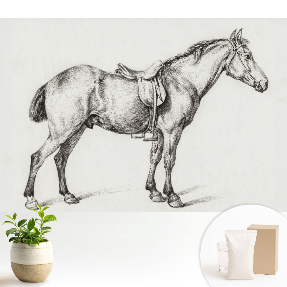 Tapeta Realistický kôň so sedlom