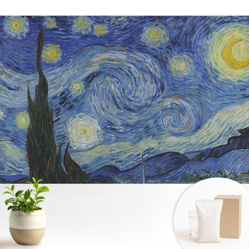 Tapeta do obývačky Abstraktné hviezdy a víriace oblaky