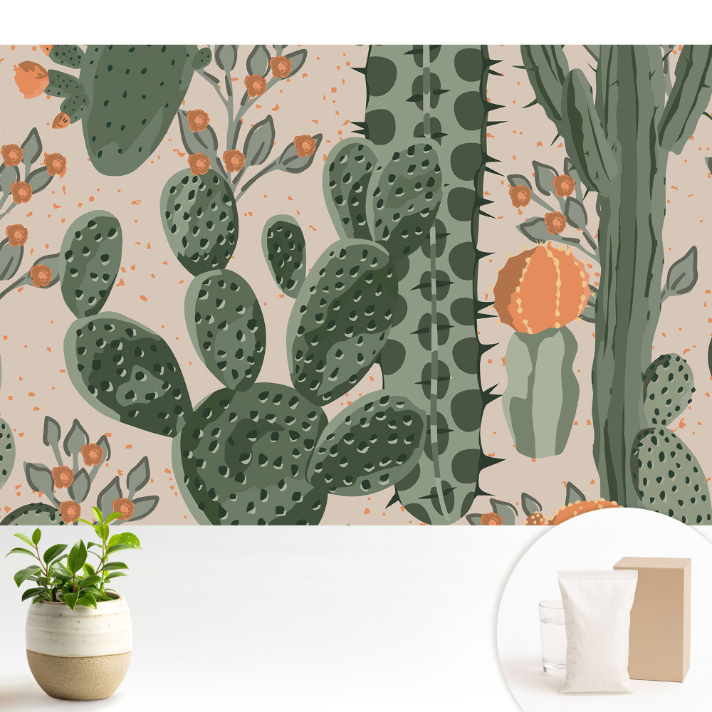 Tapeta Moderný vzor kaktusov