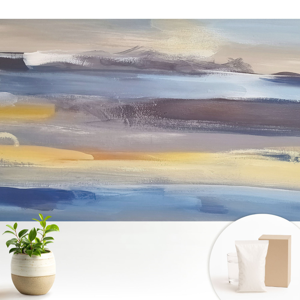 Tapeta do obývačky Abstraktná krajina v jemných farbách