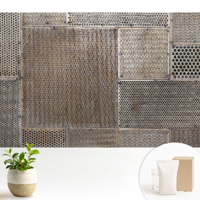 Luxusná tapeta Geometrické kovové perforácie