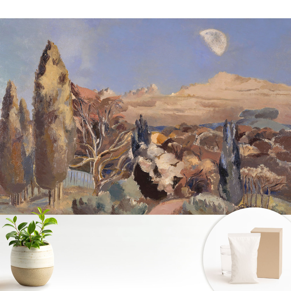 Tapeta na stenu Malebná krajina so stromami a horami