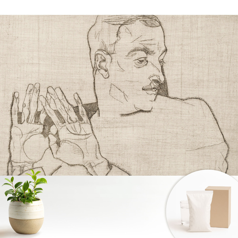 Tapeta Minimalistický náčrt postavy a gesta