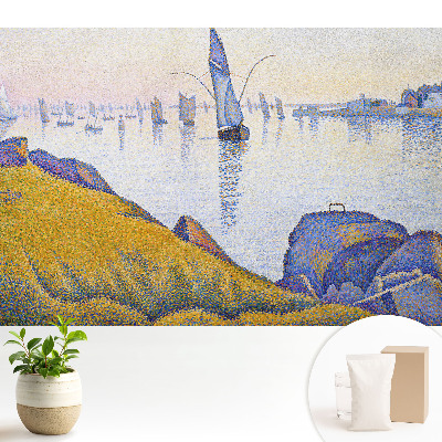 Luxusná tapeta s motívom prímorskej krajiny a plachetnicami