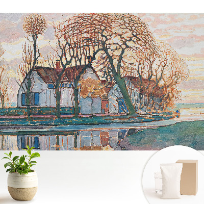 Tapeta na stenu Zrkadlový obraz pokojnej vidieckej scenérie