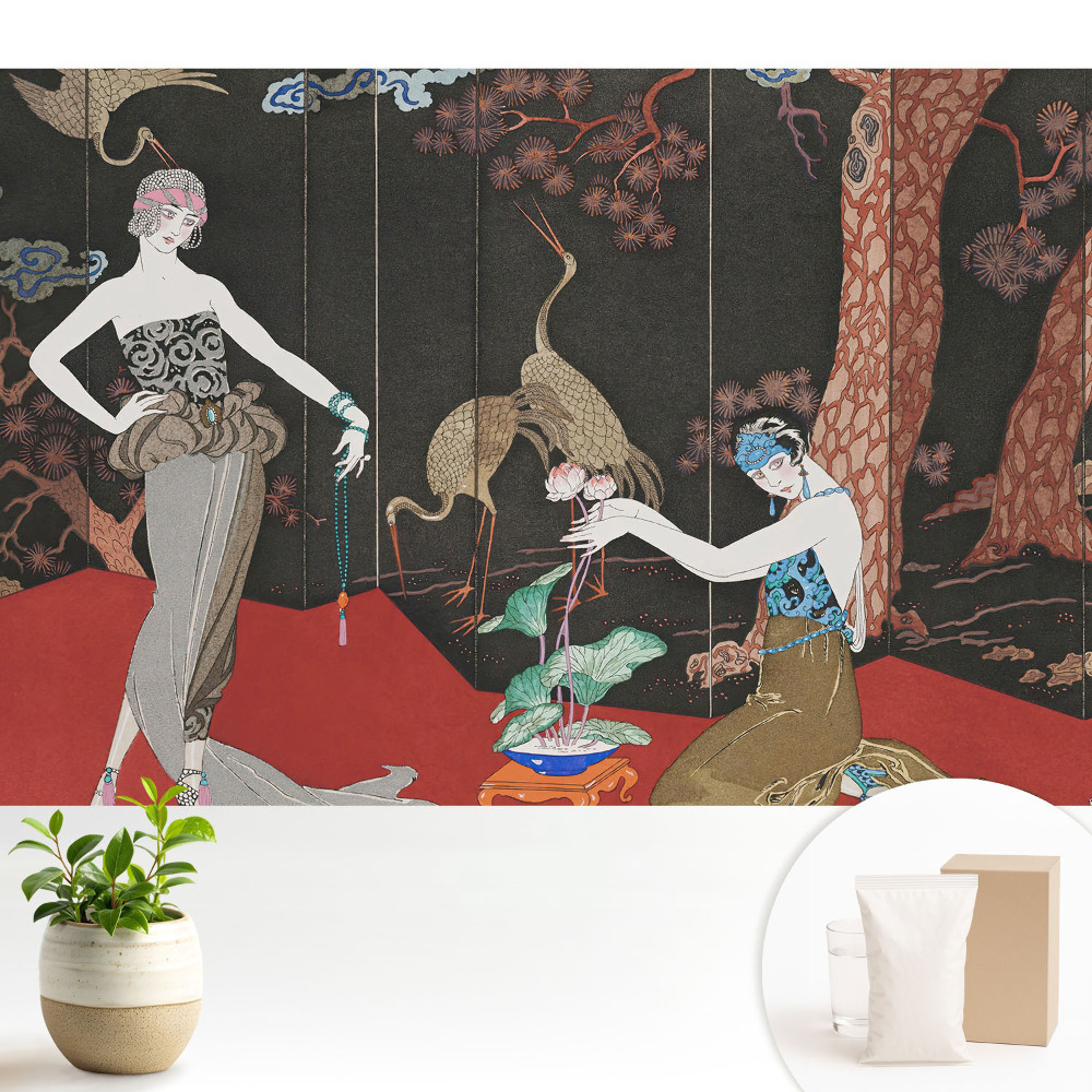 Luxusná tapeta Postavy a príroda v štýle Art Deco