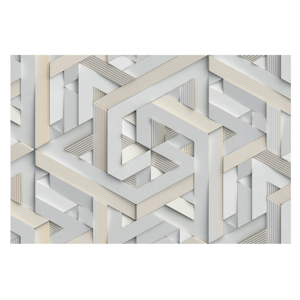 Tapeta s trojrozmerným geometrickým vzorom