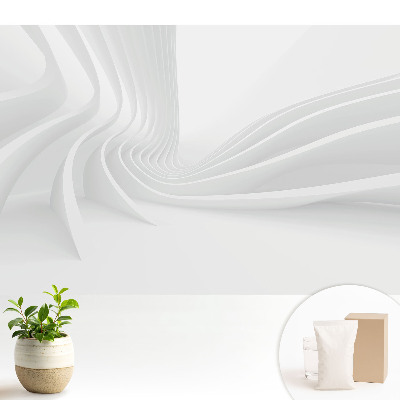 Tapeta Moderné biele čiary v pohybe