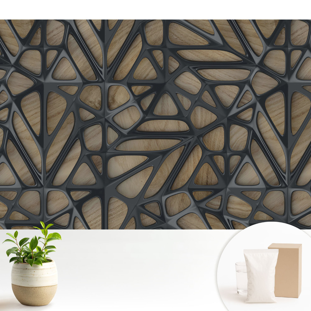 Tapeta Prelamovaná drevená dekorácia, moderný dizajn