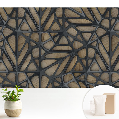 Tapeta Prelamovaná drevená dekorácia, moderný dizajn