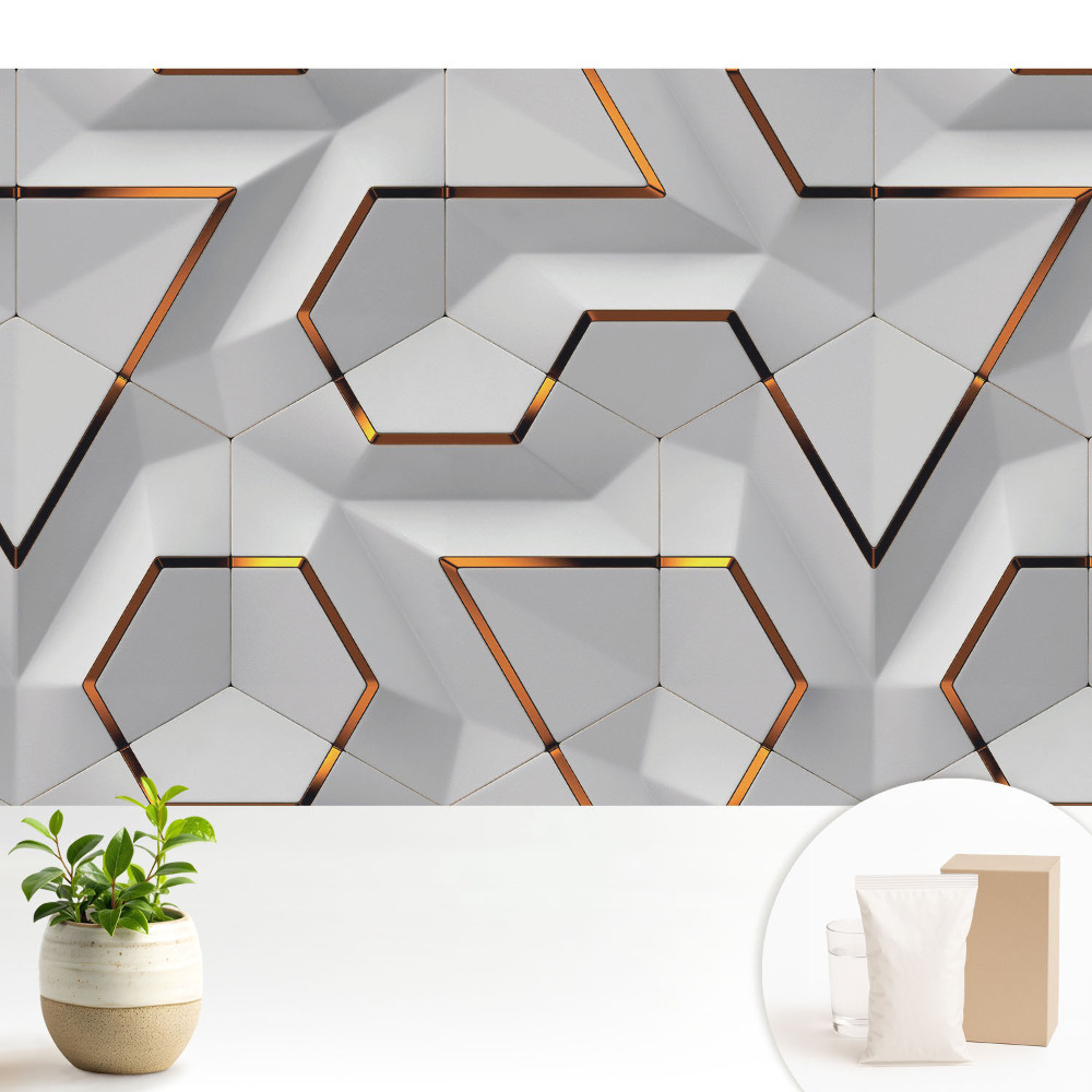 Tapeta do obývačky Moderné geometrické priestorové usporiadanie