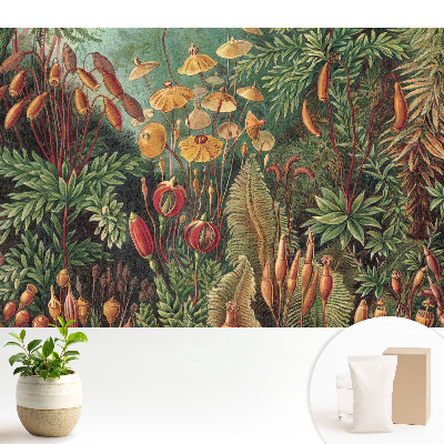 Luxusná tapeta s motívom exotickej vegetácie v harmonickej kompozícii