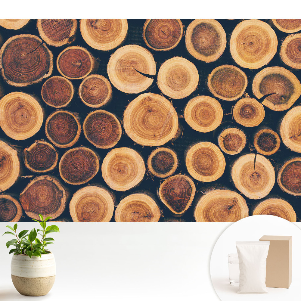 Tapeta do obývačky Rustikálna drevená prírodná symetria