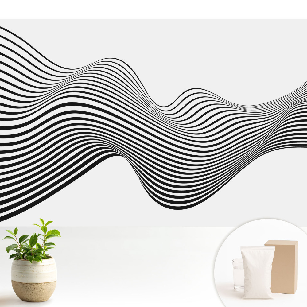 Luxusná tapeta Vlnité čiary minimalizmus energia
