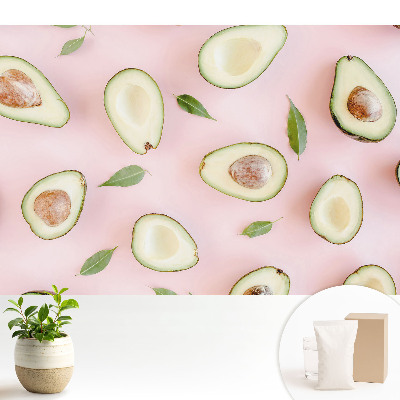 Tapeta do obývačky Avokádo na ružovom pozadí