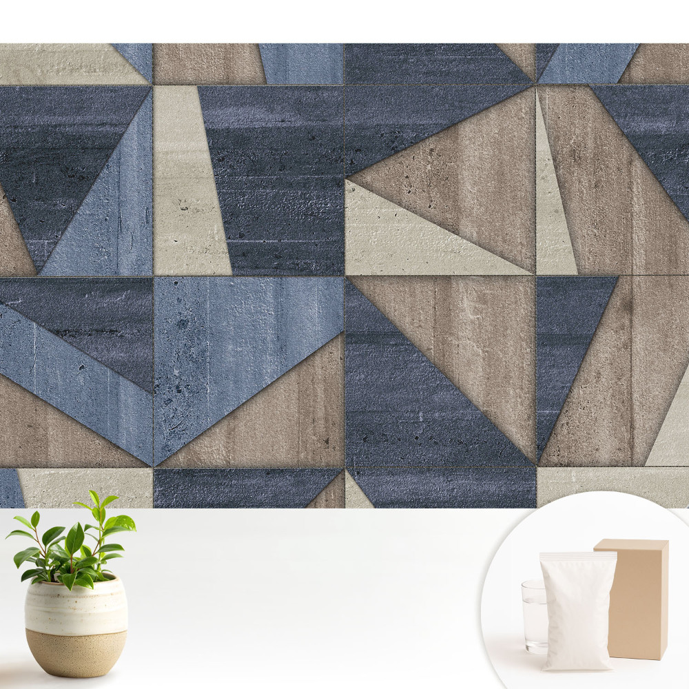 Tapeta do obývačky Geometrická mozaika v zemitých tónoch