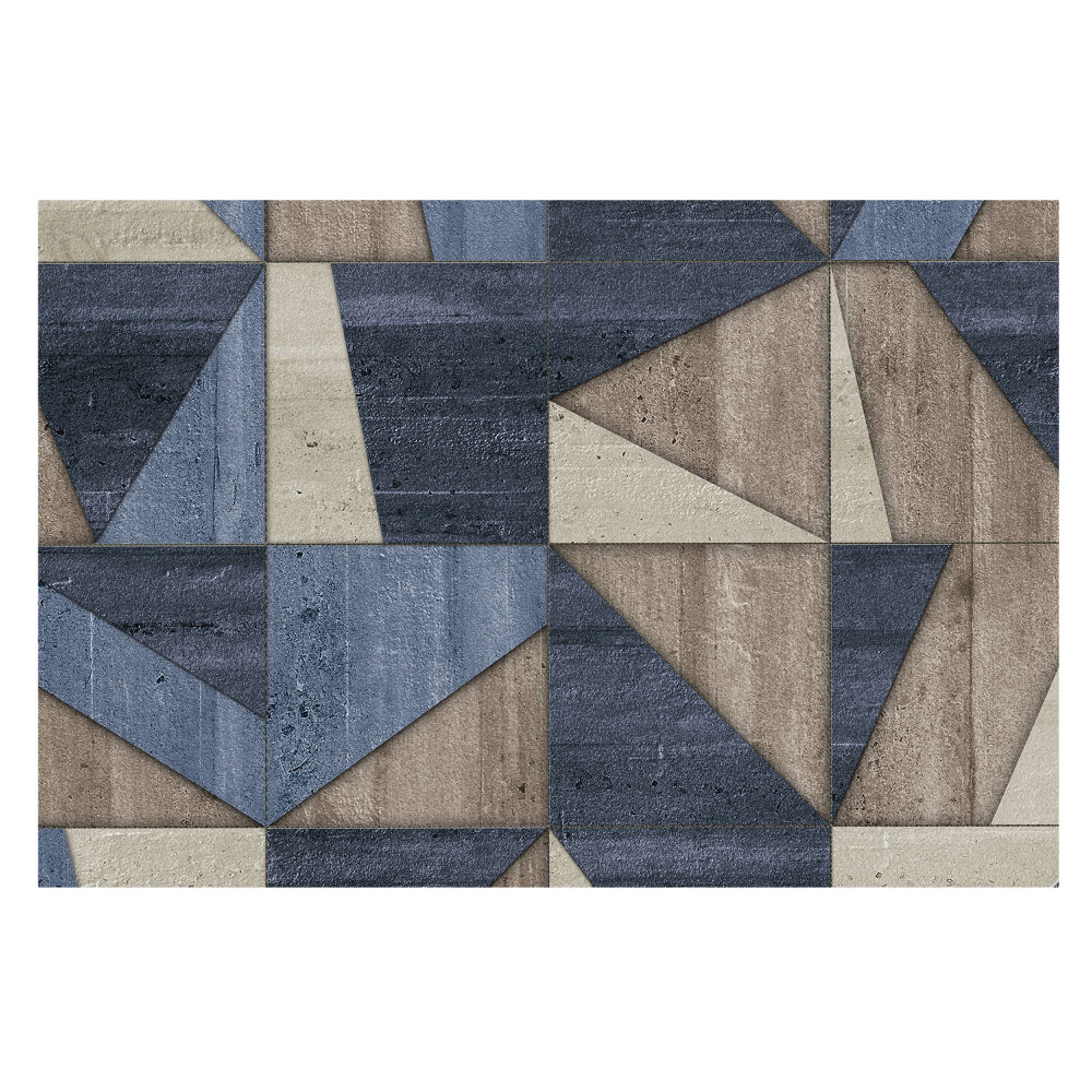 Tapeta do obývačky s geometrickou mozaikou v zemitých tónoch