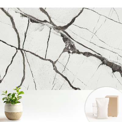 Luxusná tapeta s geometrickým vzorom z tmavého mramoru