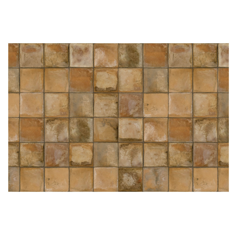 Tapeta so štvorcovými dlaždicami v teplých farbách