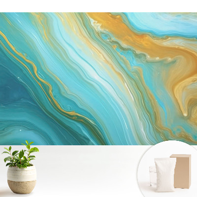 Tapeta na stenu Vlny farieb v abstraktnom štýle