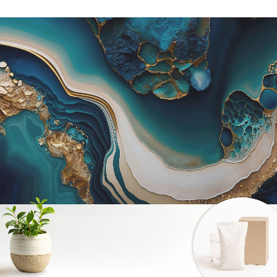 Tapeta Vlny farieb abstraktná elegancia harmónia