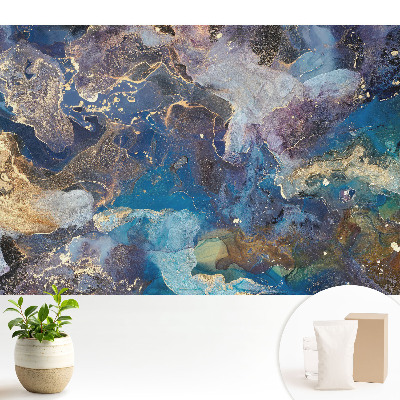 Luxusná tapeta Kozmická abstrakcia v odtieňoch modrej a fialovej