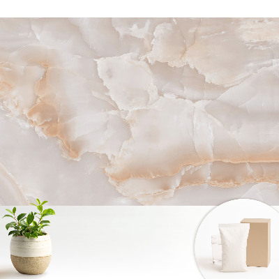 Tapeta na stenu s motívom mramoru v odtieňoch prírodného kameňa