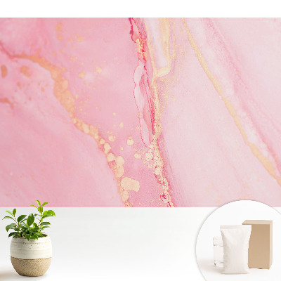 Tapeta na stenu Jemné ružové škvrny so žltými akcentmi