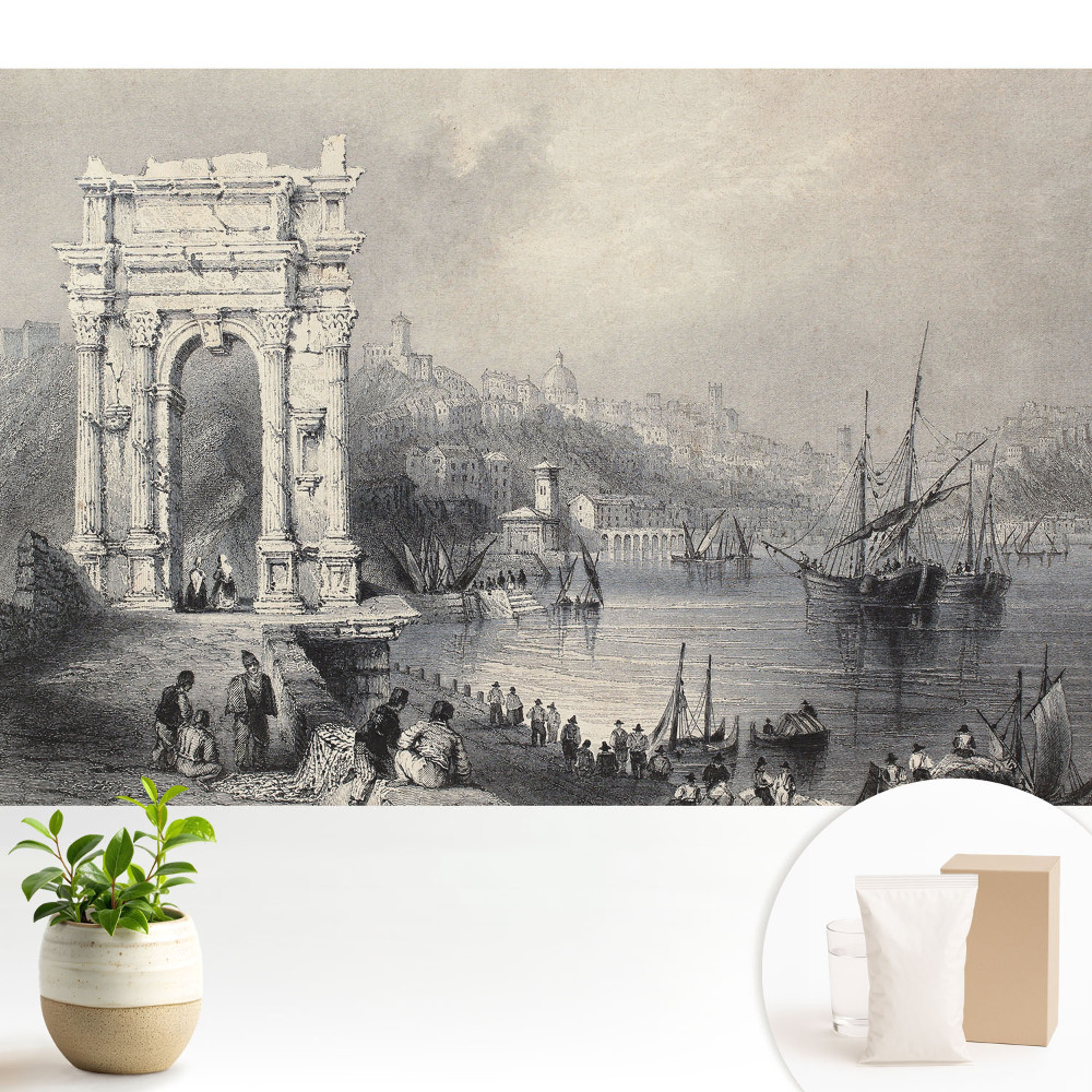 Luxusná tapeta Historický prístav so starobylým oblúkom