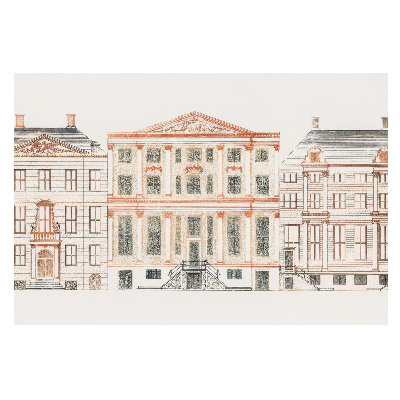 Tapeta na stenu s motívom architektonických klasických fasád